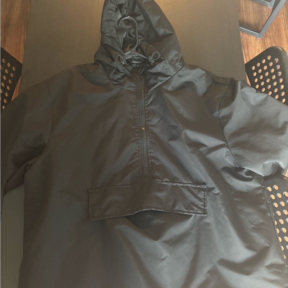 ASOS Black Hooded 1/4 Zip waterproof Ski Jacket